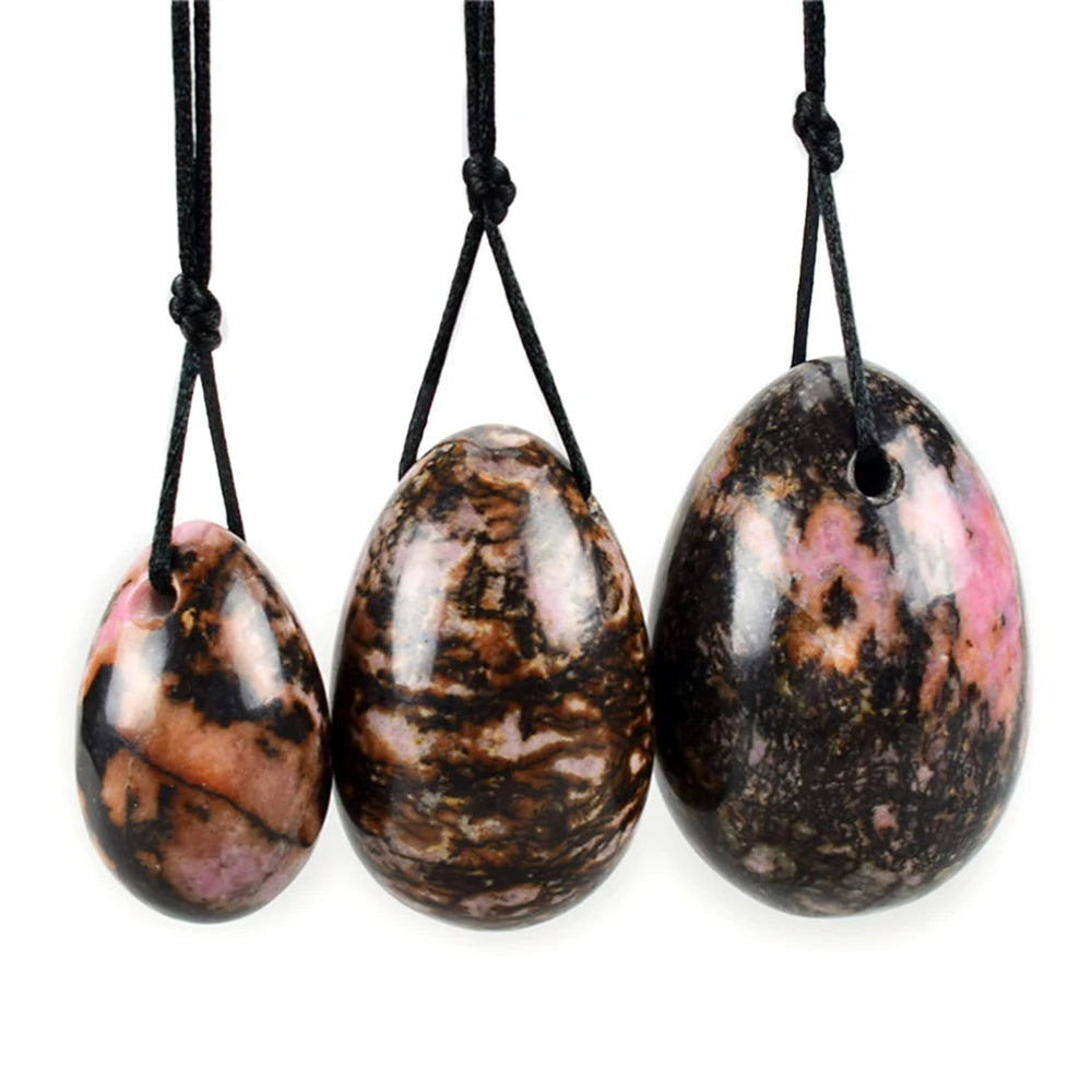 GIA Certified Crystal Yoni Eggs Set Drilled Natural Jade Rose Quartz clear Quartz Black Obsidian tiger Eye Amethyst Yoni Egg