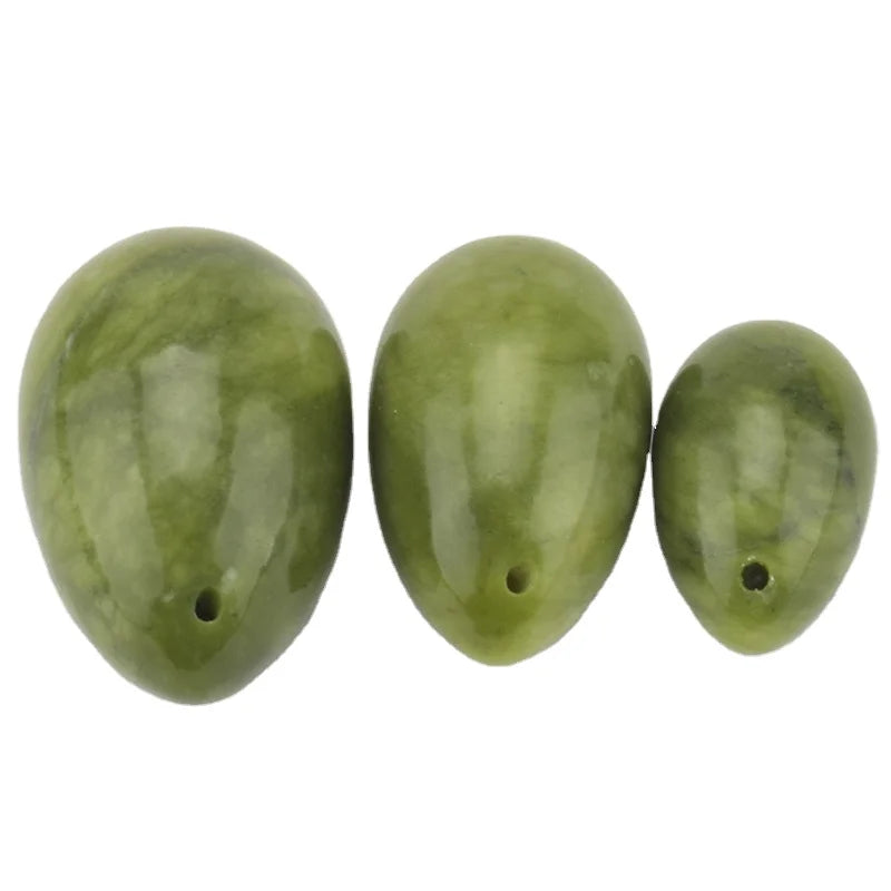 GIA Certified Crystal Yoni Eggs Set Drilled Natural Jade Rose Quartz clear Quartz Black Obsidian tiger Eye Amethyst Yoni Egg